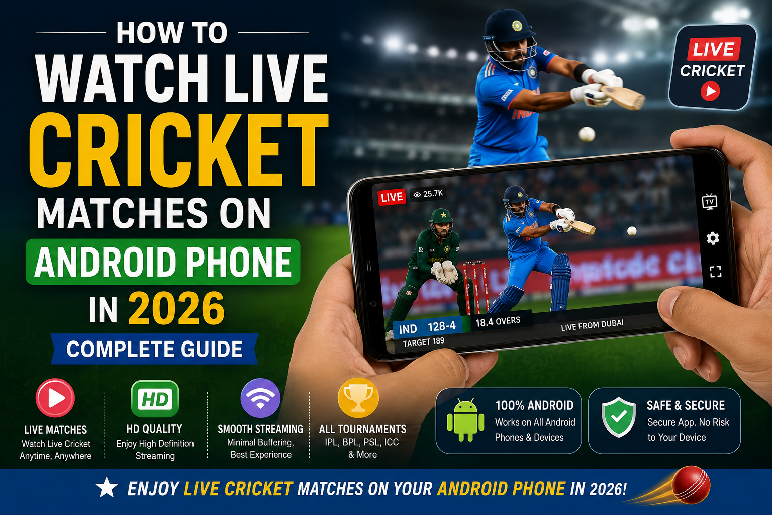 How to Watch Live Cricket Matches on Android Phone