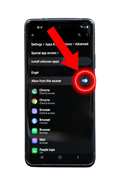 Krira TV APK file Allow