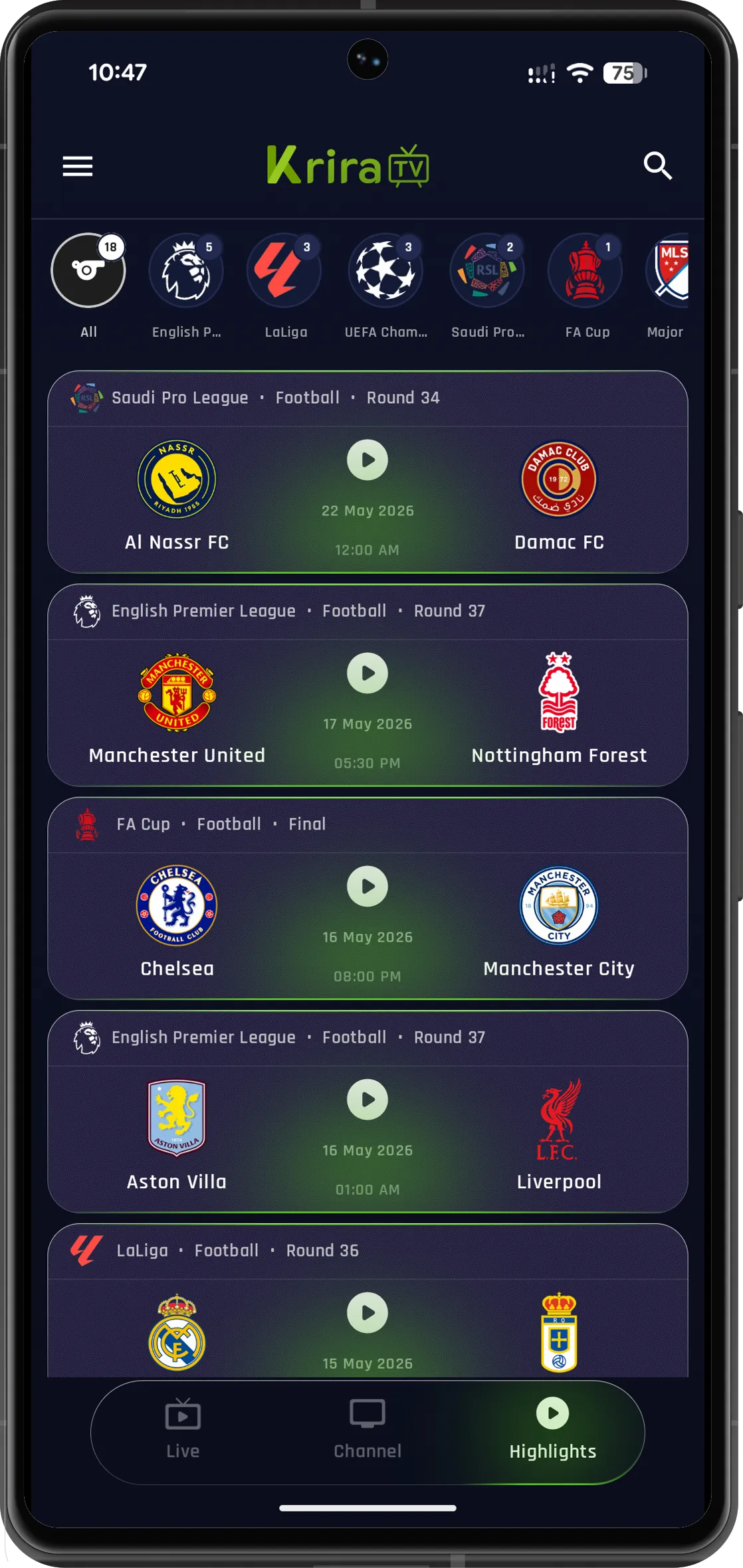Krira TV App